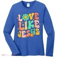 Retro Love Like Jesus Christian Religious God Lovers Gift Women's Long Sleeve Shirt thumb 0