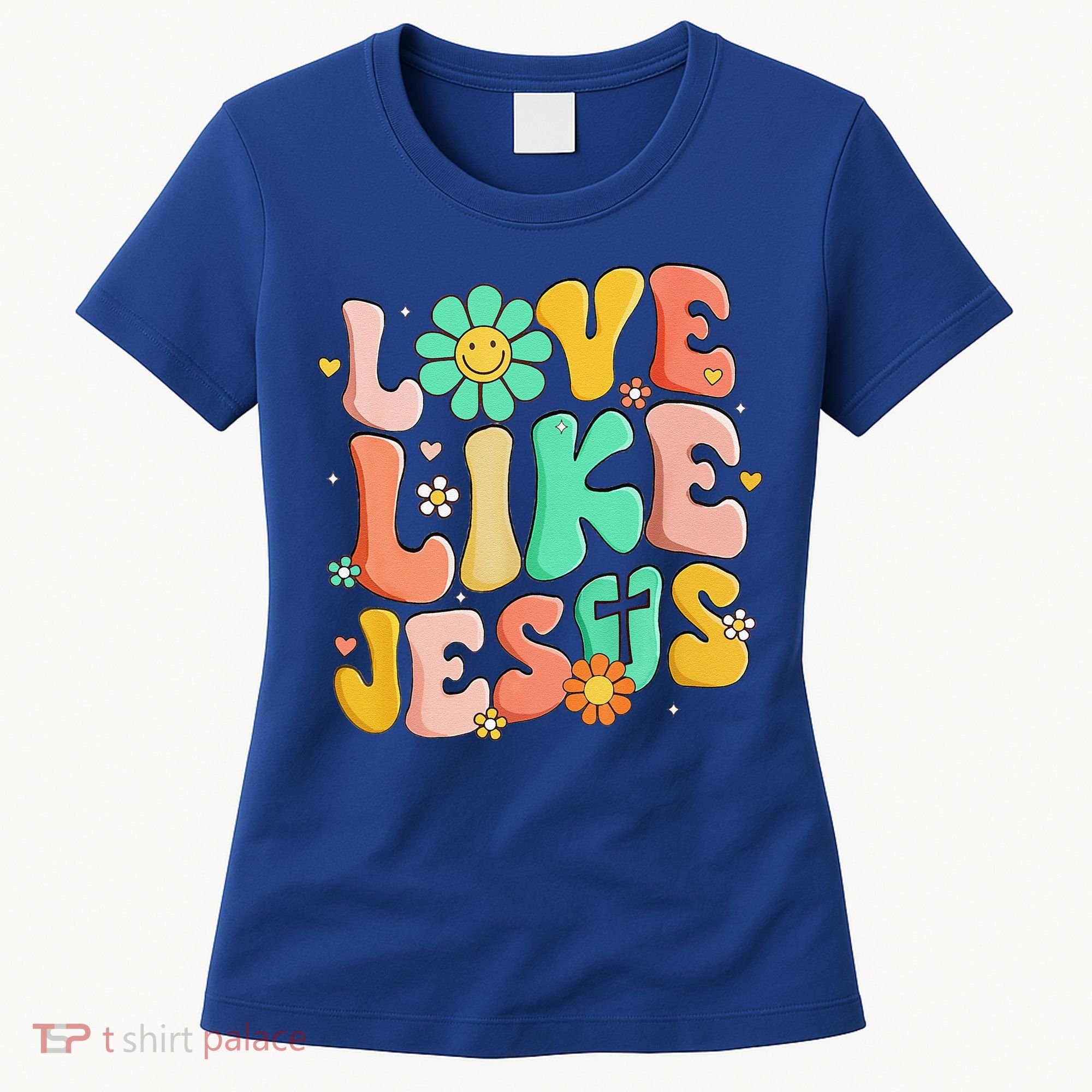 Retro Love Like Jesus Christian Religious God Lovers Gift Women's T-Shirt