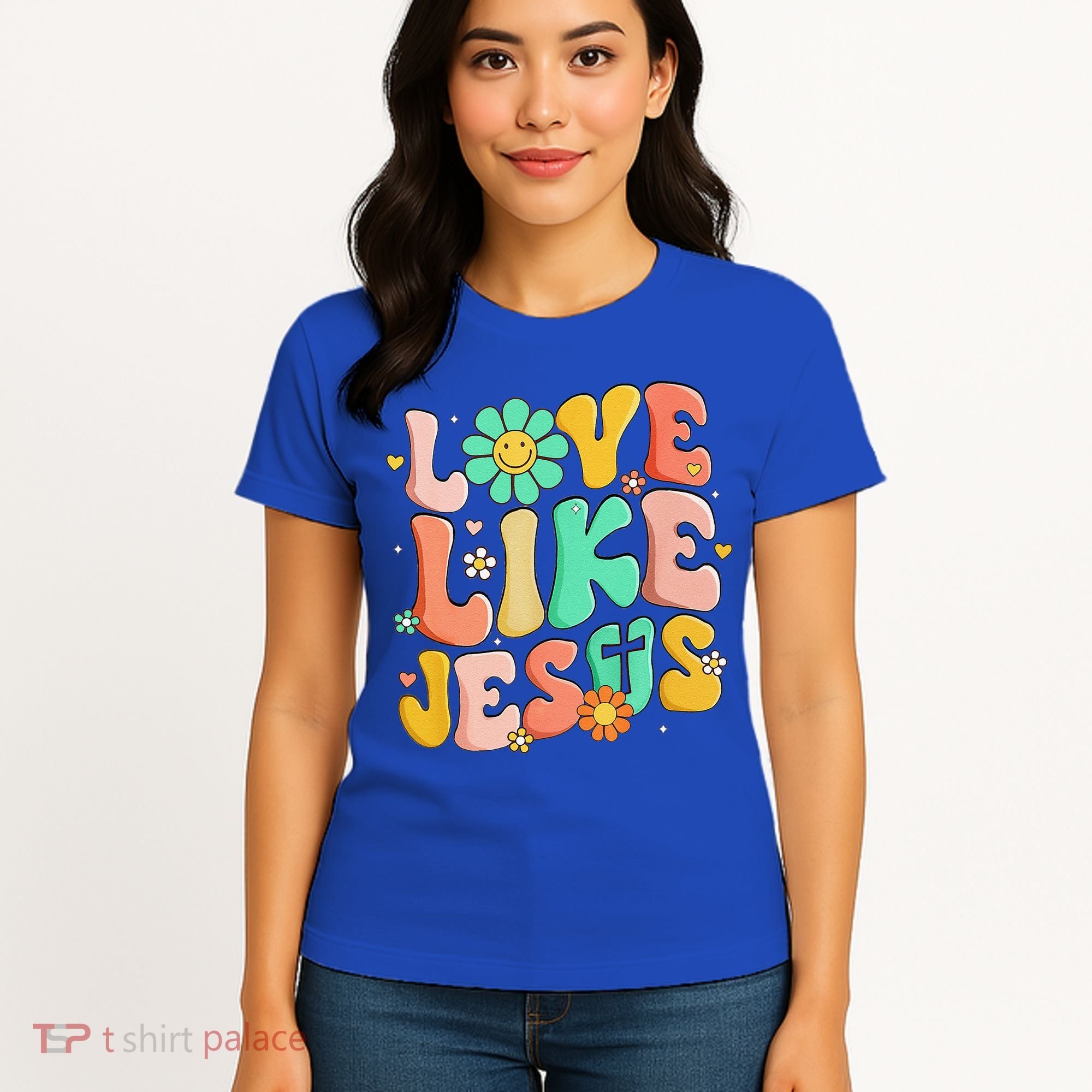 Retro Love Like Jesus Christian Religious God Lovers Gift Women's T-Shirt