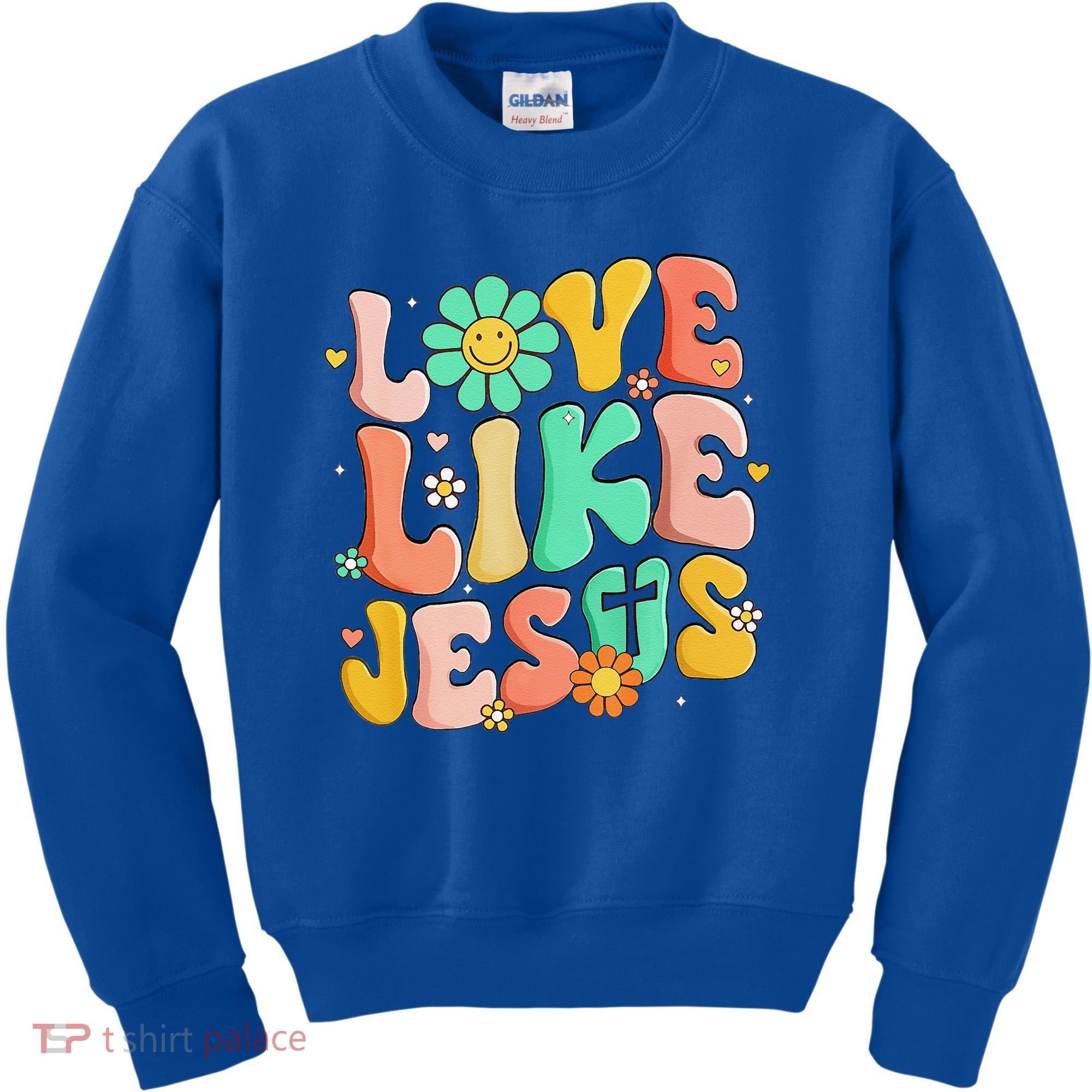 Retro Love Like Jesus Christian Religious God Lovers Gift Kids Sweatshirt
