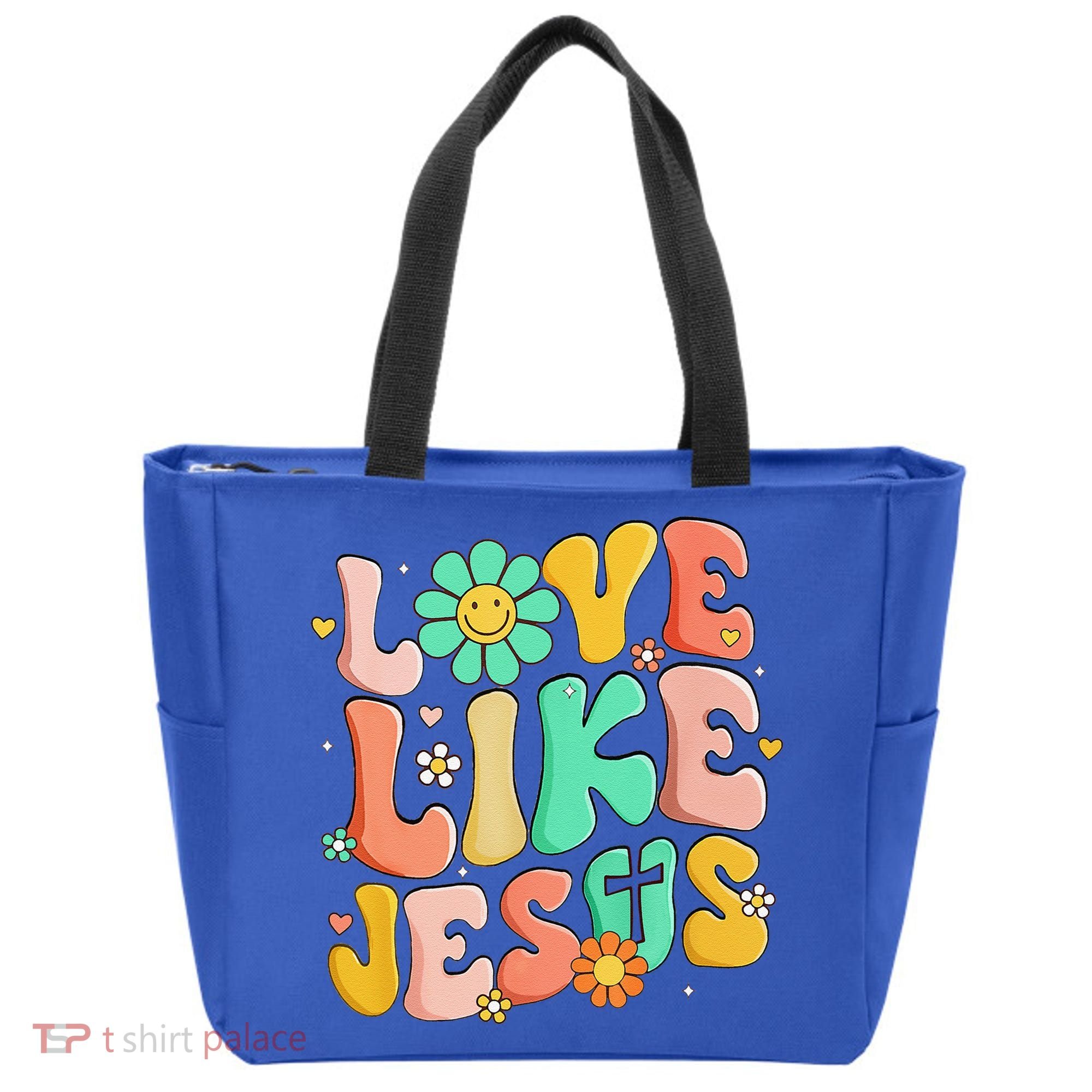 Retro Love Like Jesus Christian Religious God Lovers Gift Tote Bag