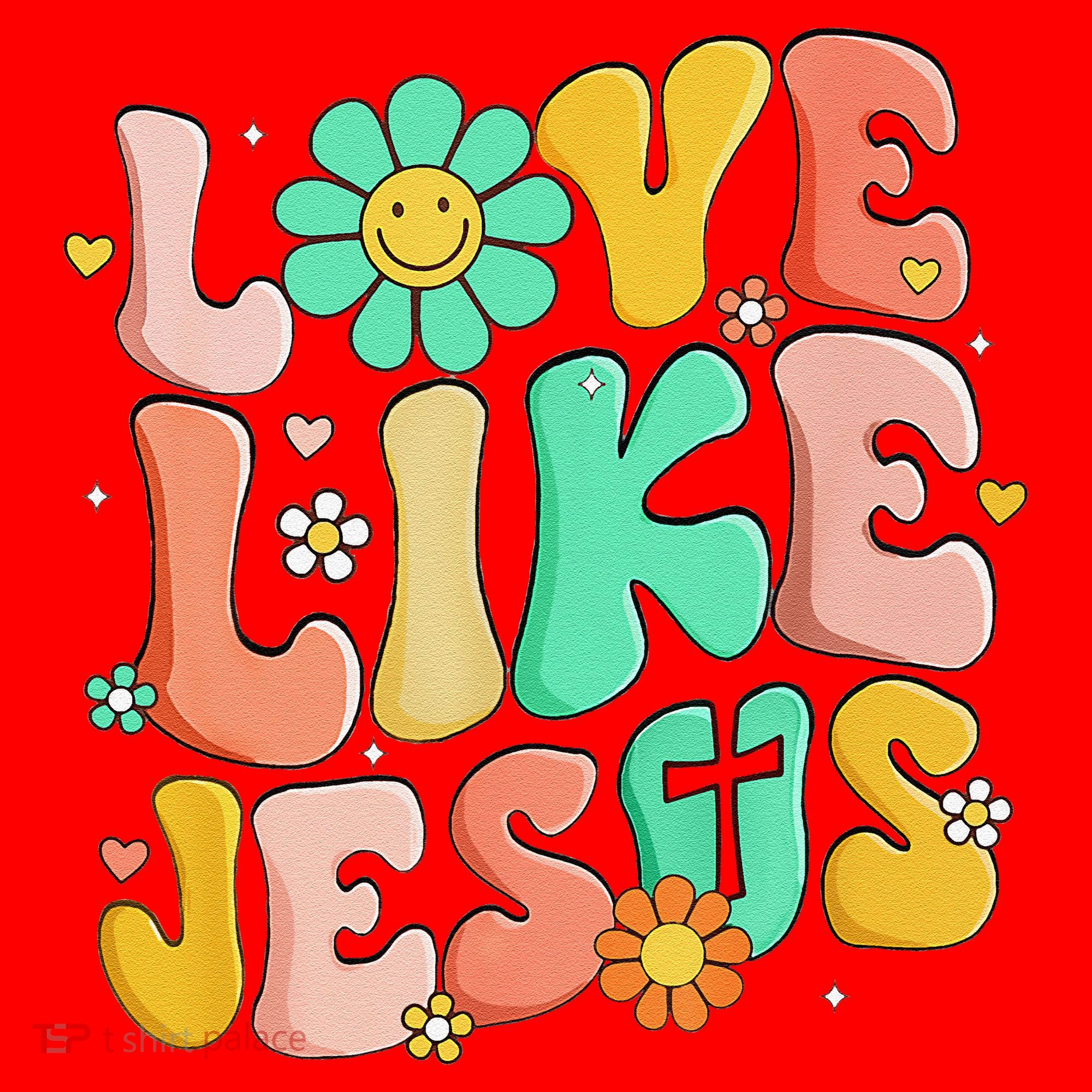 Retro Love Like Jesus Christian Religious God Lovers Gift Santa Hat