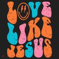 Retro Love Like Jesus Smiling Face Christian Religious Faith Hat thumb 2