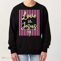 Retro Love Like Jesus Striped  Women's Sweatshirt thumb 0