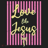 Retro Love Like Jesus Striped  Women's Sweatshirt thumb 2