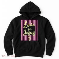 Retro Love Like Jesus Striped  Hoodie thumb 0