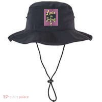 Retro Love Like Jesus Striped  Bucket Hat thumb 0