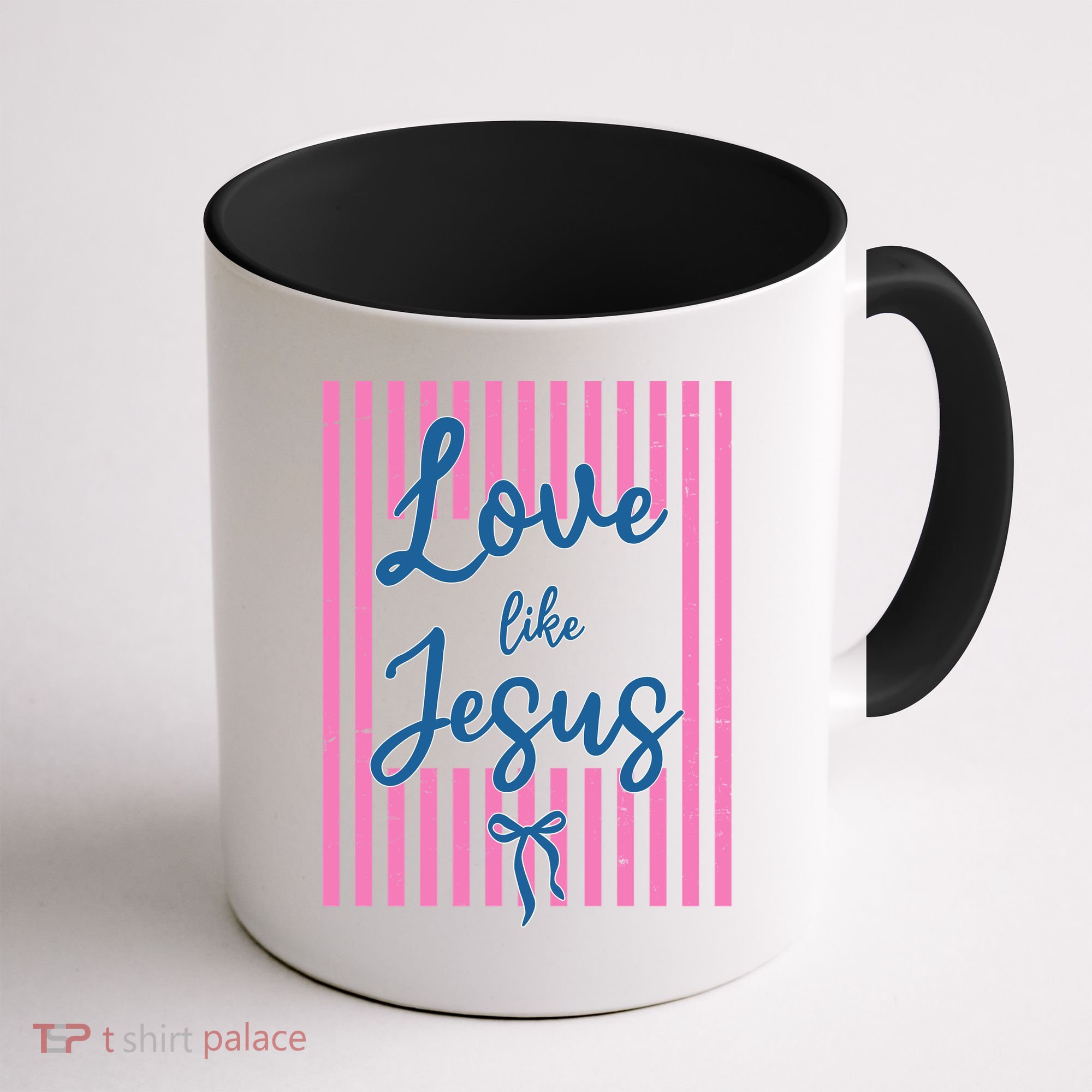 Retro Love Like Jesus Striped  Coffee Mug