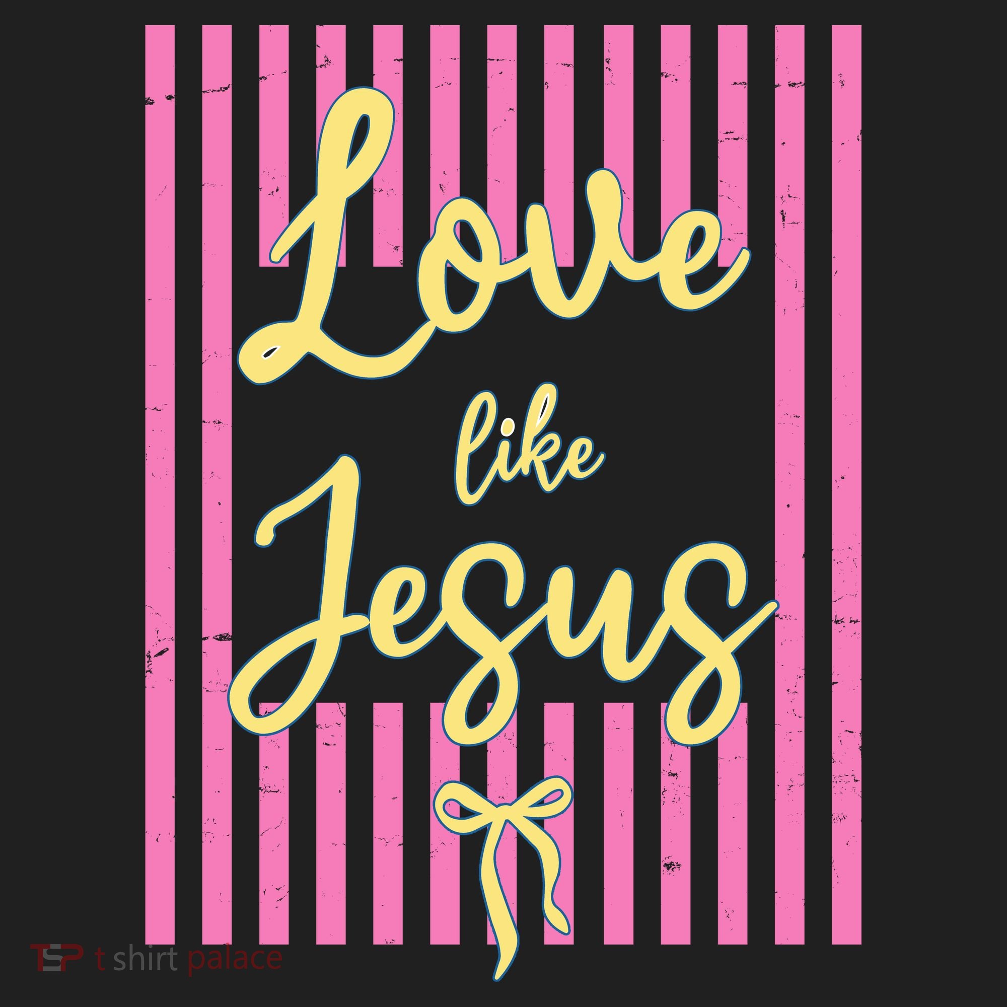 Retro Love Like Jesus Striped  Beanie