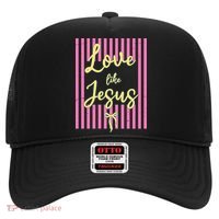 Retro Love Like Jesus Striped  Hat thumb 0