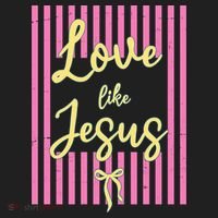 Retro Love Like Jesus Striped  Hat thumb 2