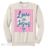 Retro Love Like Jesus Striped  Sweatshirt thumb 0