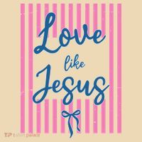 Retro Love Like Jesus Striped  Women's Tank Top thumb 2