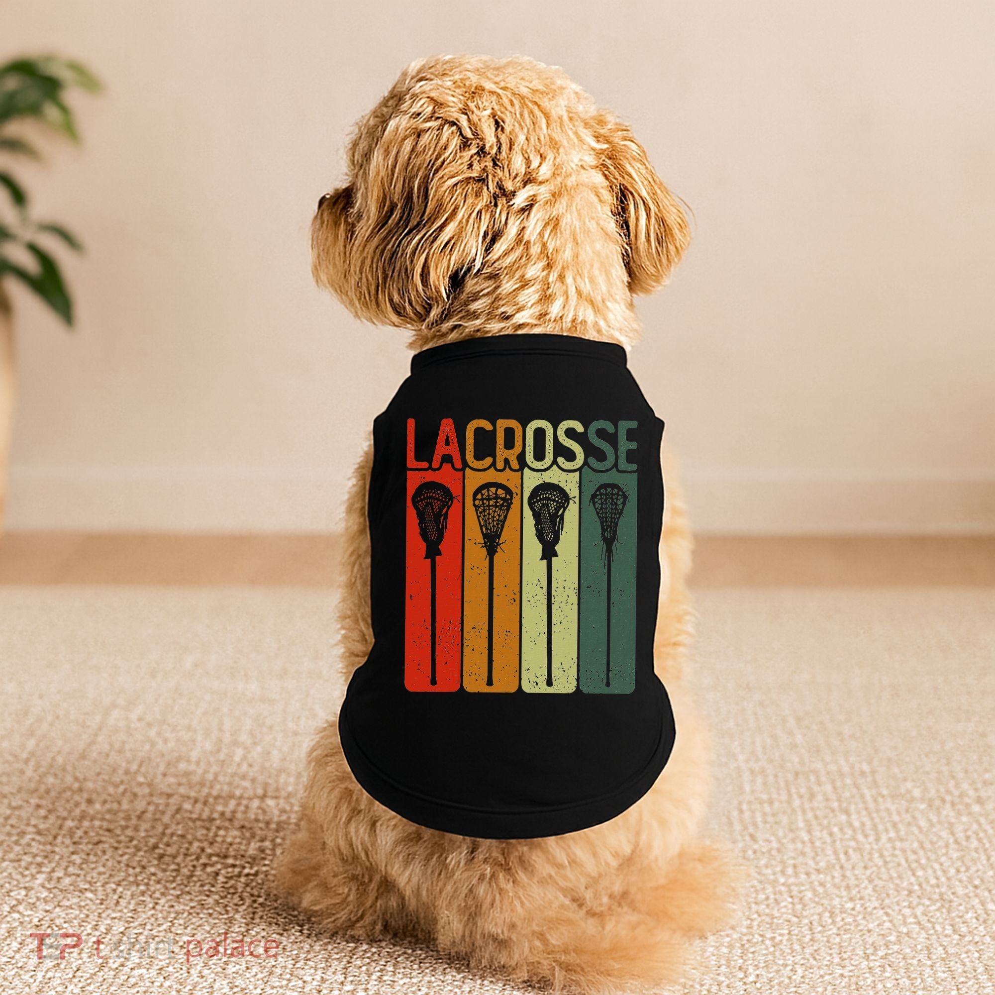 Retro Lax Lacross Stick Women Lacrosse Player Doggie Tank