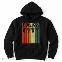 Retro Lax Lacross Stick Women Lacrosse Player Hoodie thumb 0