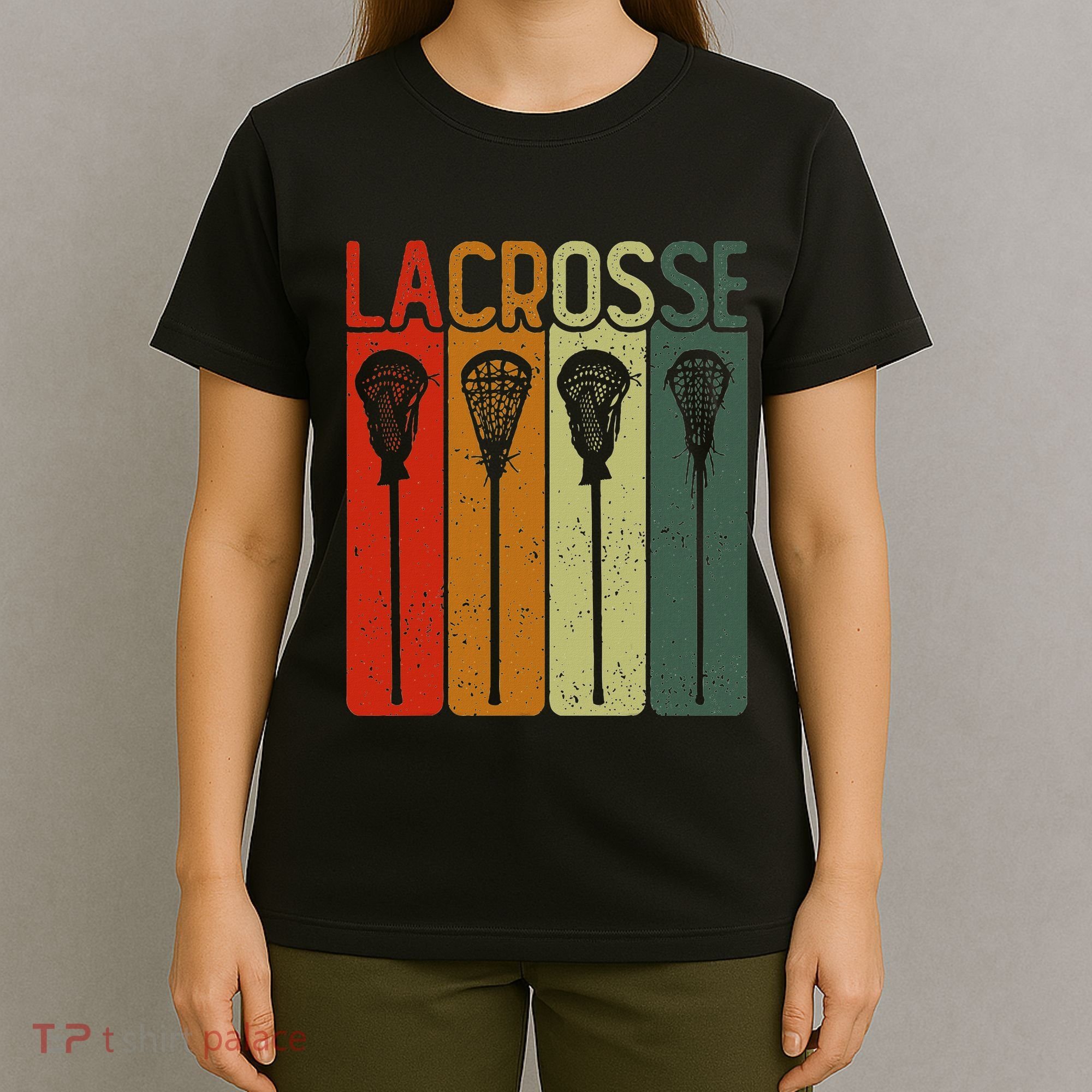 Retro Lax Lacross Stick Women Lacrosse Player T-Shirt