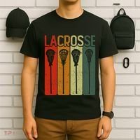 Retro Lax Lacross Stick Women Lacrosse Player T-Shirt thumb 6