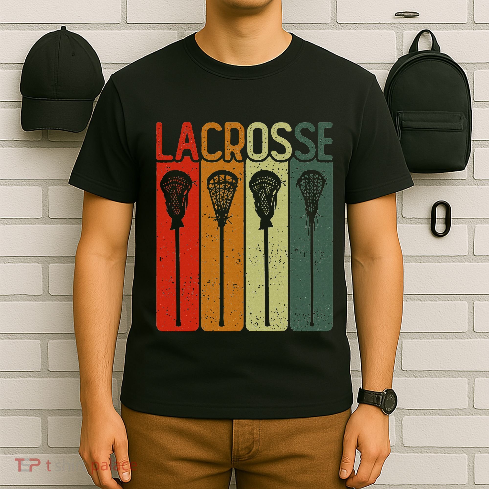 Retro Lax Lacross Stick Women Lacrosse Player T-Shirt
