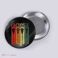 Retro Lax Lacross Stick Women Lacrosse Player Button thumb 0