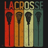 Retro Lax Lacross Stick Women Lacrosse Player Button thumb 1