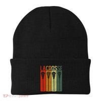 Retro Lax Lacross Stick Women Lacrosse Player Beanie thumb 0