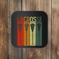 Retro Lax Lacross Stick Women Lacrosse Player Coaster thumb 0
