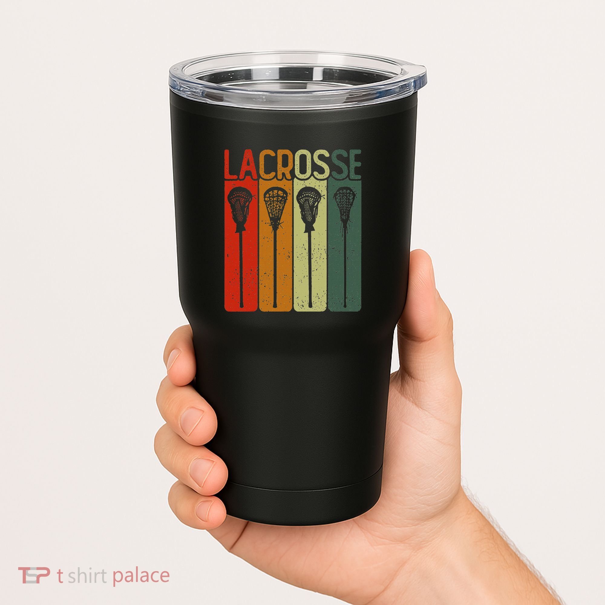 Retro Lax Lacross Stick Women Lacrosse Player Tumbler