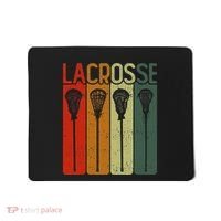 Retro Lax Lacross Stick Women Lacrosse Player Mousepad thumb 0