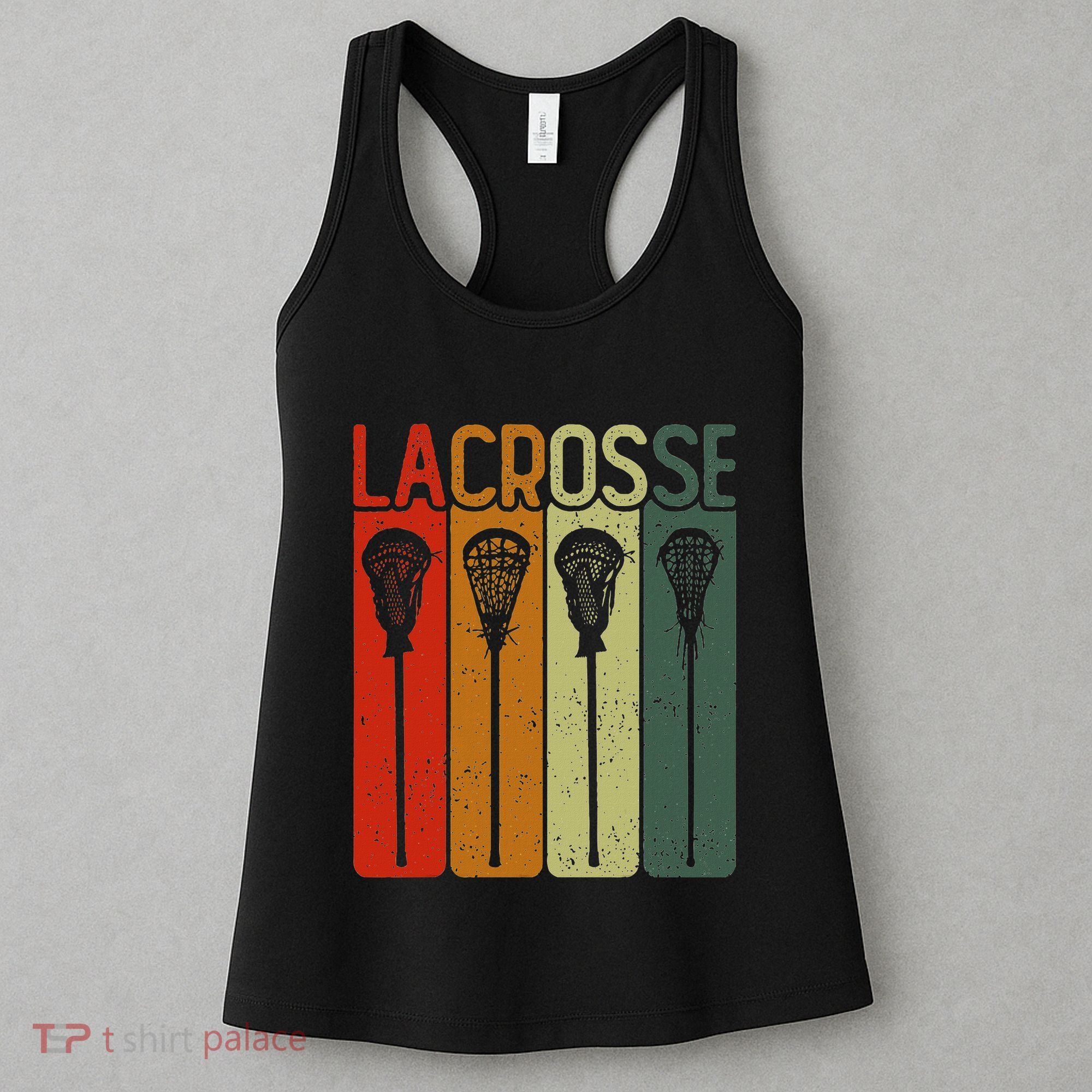Retro Lax Lacross Stick Women Lacrosse Player Women's Tank Top