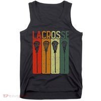Retro Lax Lacross Stick Women Lacrosse Player Tank Top thumb 0