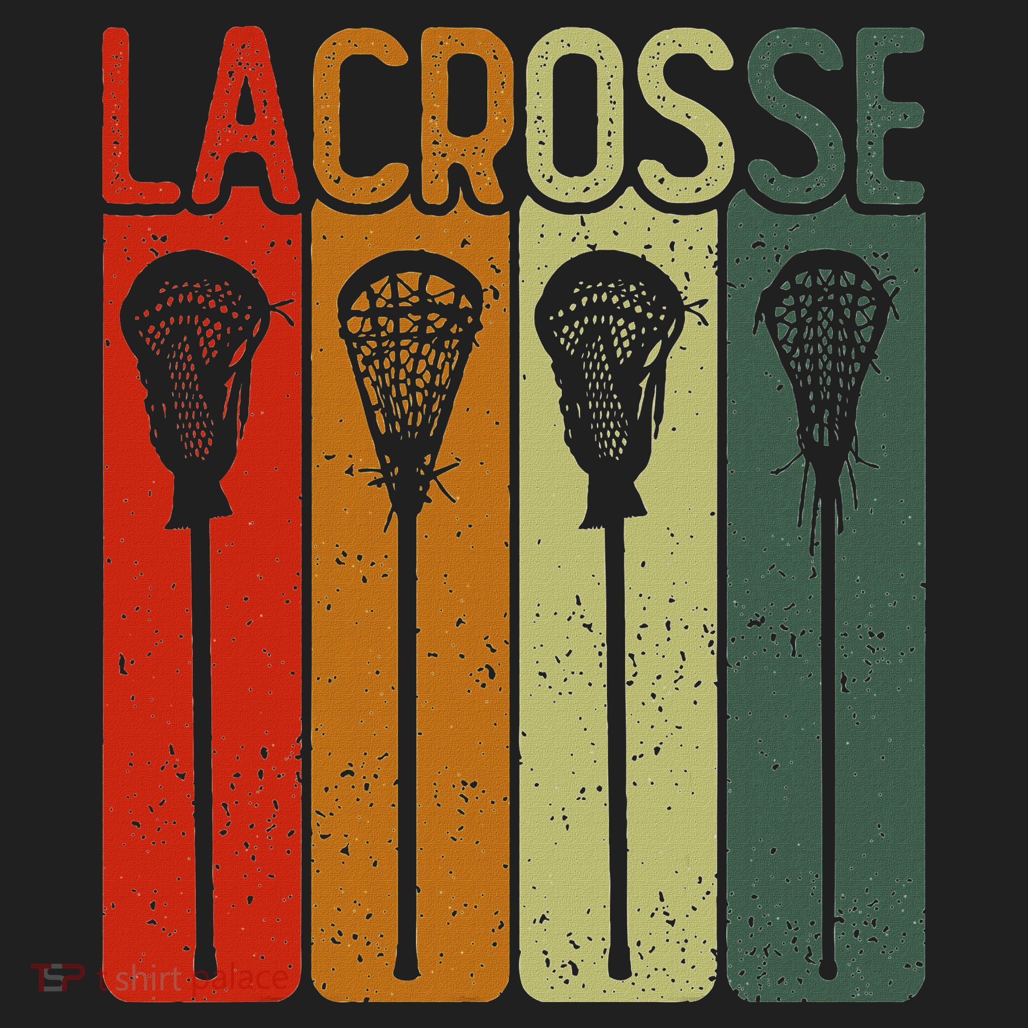 Retro Lax Lacross Stick Women Lacrosse Player Golf Towel