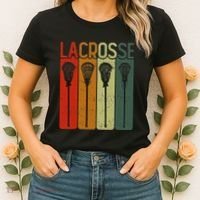 Retro Lax Lacross Stick Women Lacrosse Player Women's T-Shirt thumb 2