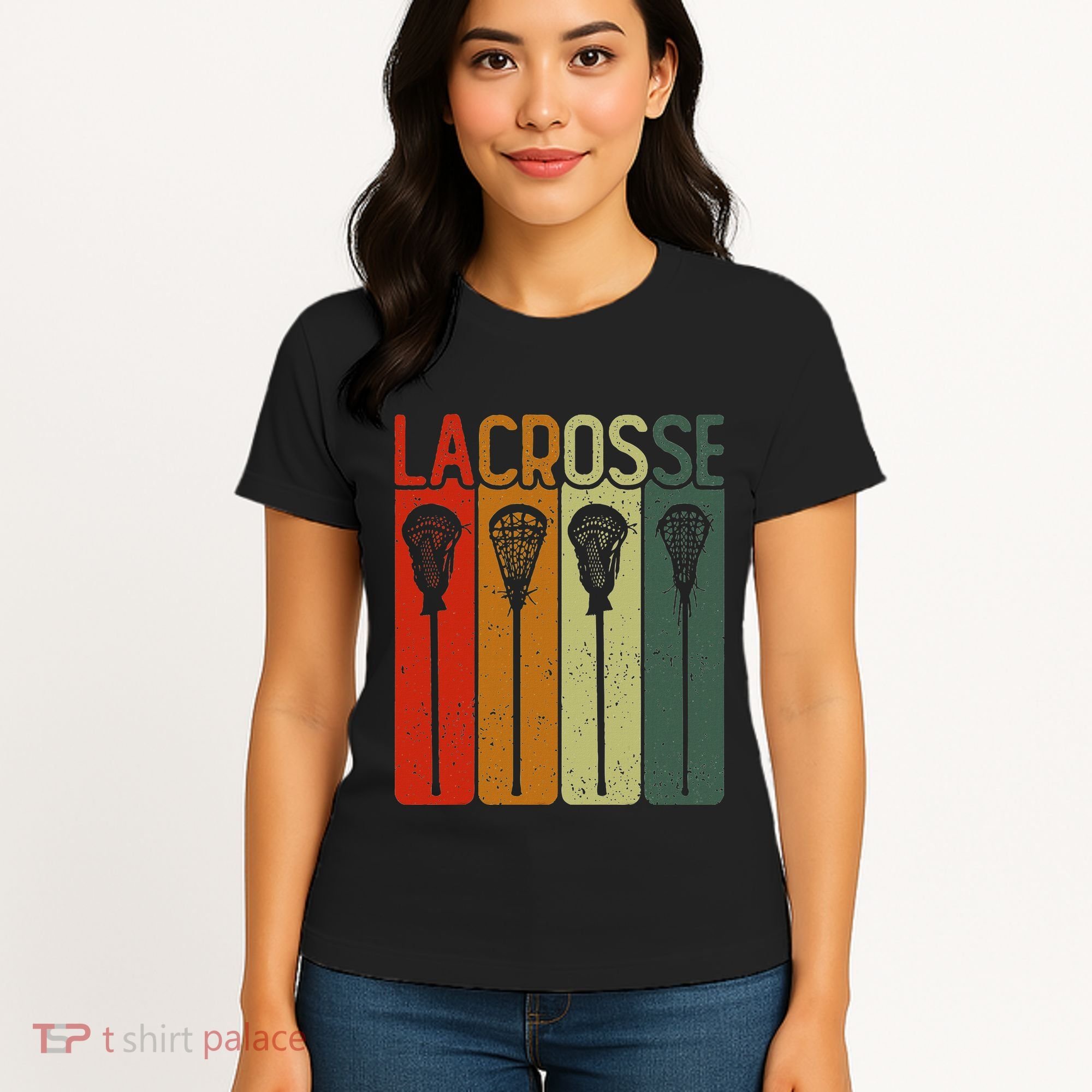 Retro Lax Lacross Stick Women Lacrosse Player Women's T-Shirt