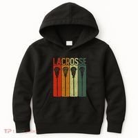 Retro Lax Lacross Stick Women Lacrosse Player Kids Hoodie thumb 0