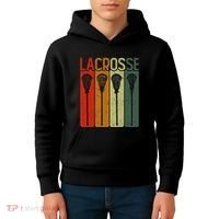 Retro Lax Lacross Stick Women Lacrosse Player Kids Hoodie thumb 4