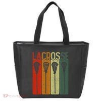 Retro Lax Lacross Stick Women Lacrosse Player Tote Bag thumb 0