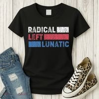 Radical Left Lunatic Anti Trump Funny Democrat Women's T-Shirt thumb 3