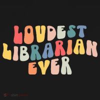 Retro Loudest Librarian Ever Funny School Librarian Gifts Women's Hoodie thumb 2