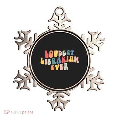Retro Loudest Librarian Ever Funny School Librarian Gifts Ornament