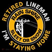Retired Lineman Lineworker Power Lineman Retirement Doggie Tank thumb 4