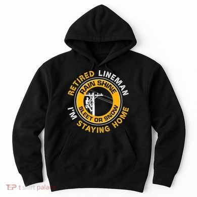 Retired Lineman Lineworker Power Lineman Retirement Hoodie
