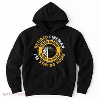 Retired Lineman Lineworker Power Lineman Retirement Hoodie thumb 0