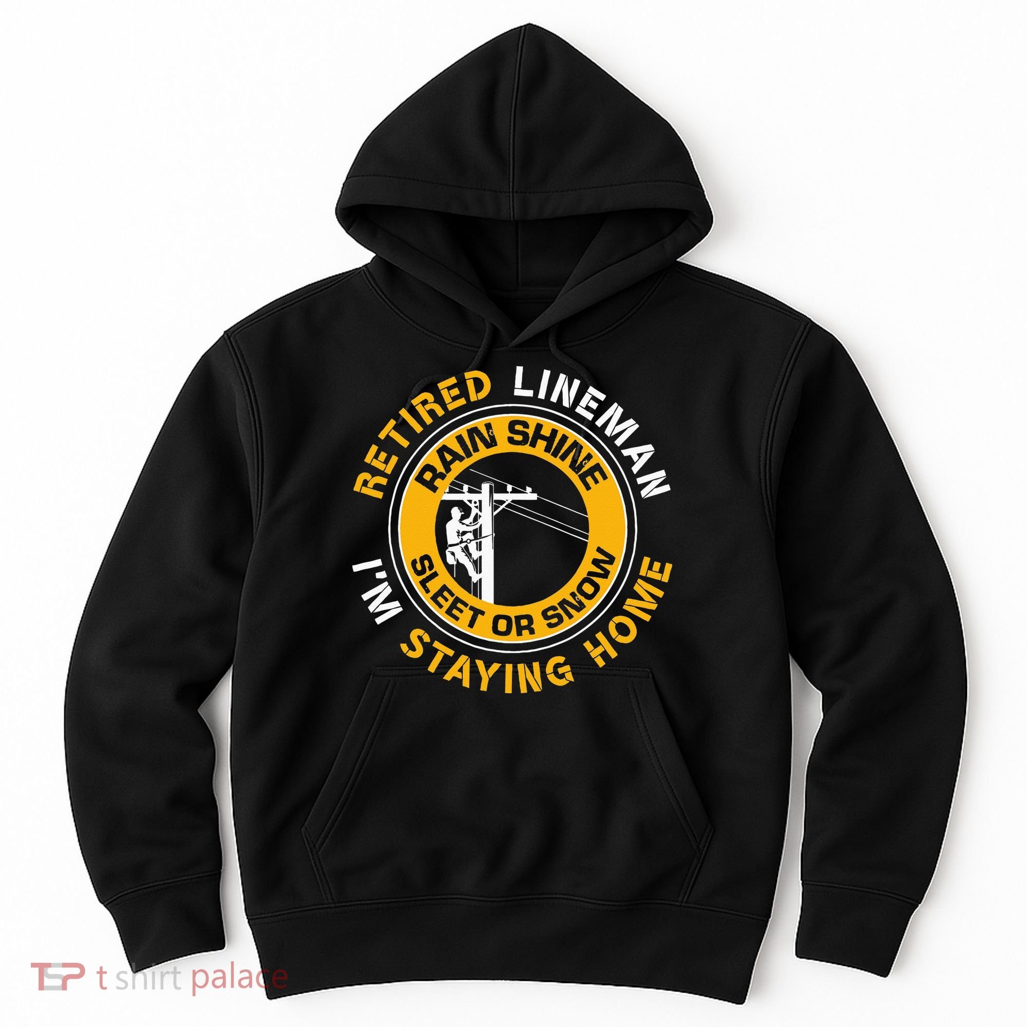Retired Lineman Lineworker Power Lineman Retirement Hoodie