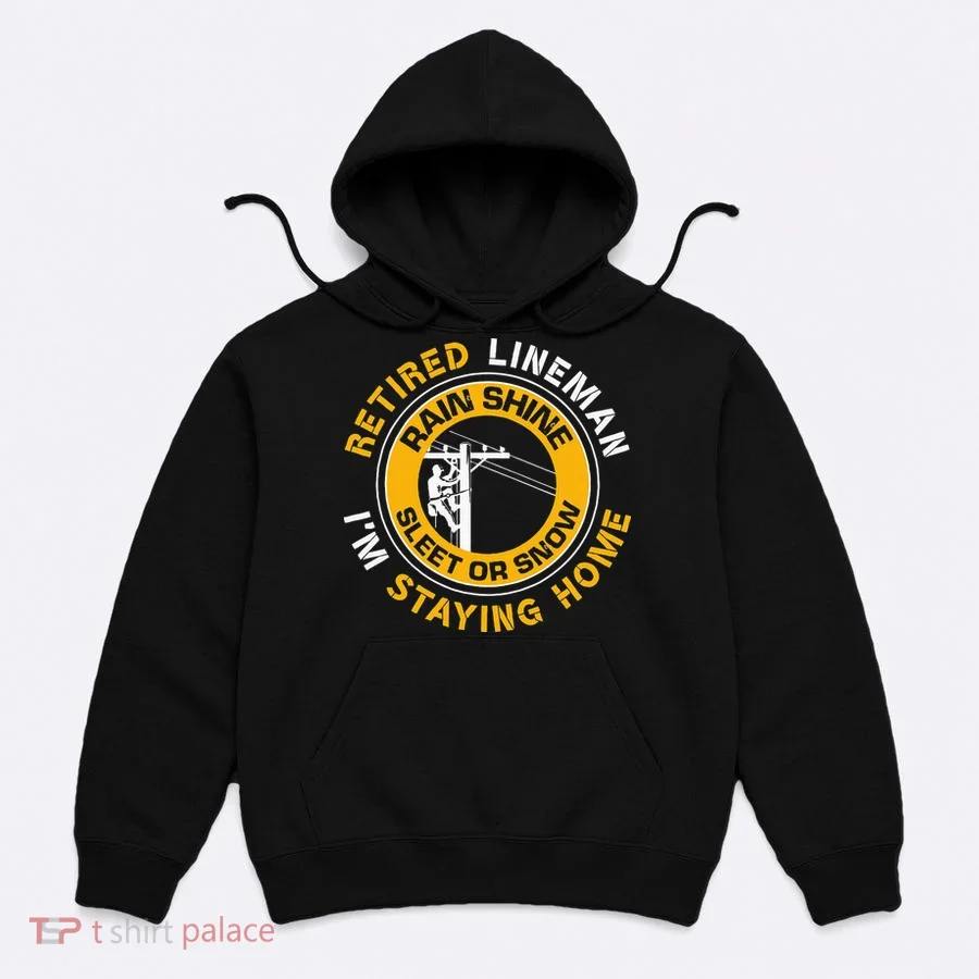 Retired Lineman Lineworker Power Lineman Retirement Hoodie