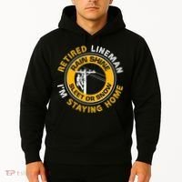 Retired Lineman Lineworker Power Lineman Retirement Hoodie thumb 2