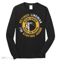 Retired Lineman Lineworker Power Lineman Retirement Long Sleeve Shirt thumb 0