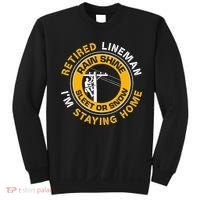 Retired Lineman Lineworker Power Lineman Retirement Sweatshirt thumb 0
