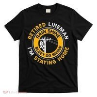 Retired Lineman Lineworker Power Lineman Retirement T-Shirt thumb 0