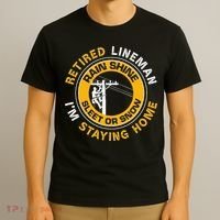 Retired Lineman Lineworker Power Lineman Retirement T-Shirt thumb 3