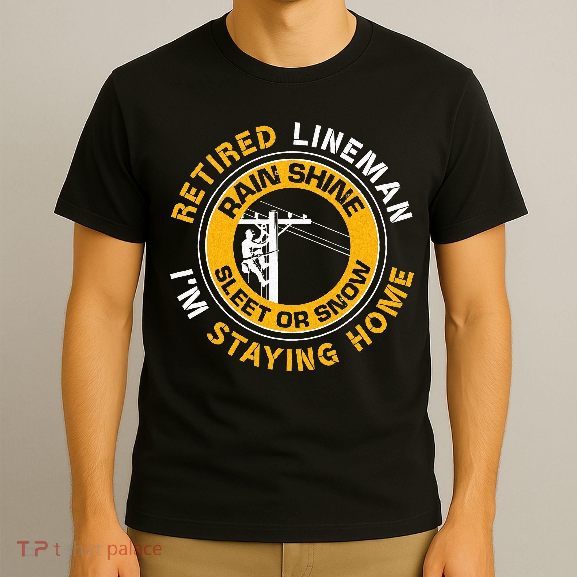 Retired Lineman Lineworker Power Lineman Retirement T-Shirt
